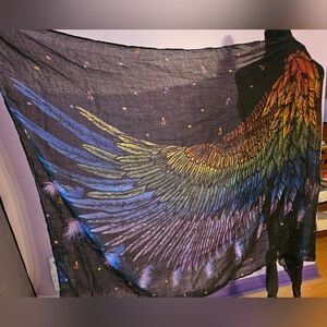 Pride Shawl With Rainbow Wings